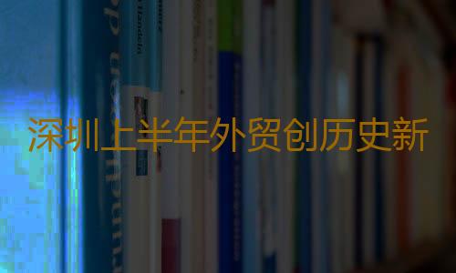 深圳上半年外贸创历史新高 新老三样齐发力